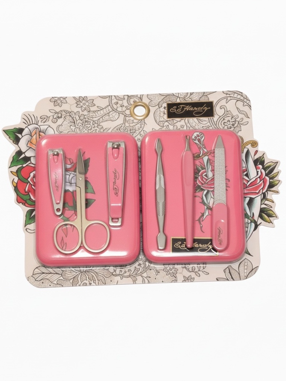 Ed Hardy Pink 6 Piece Manicure Set